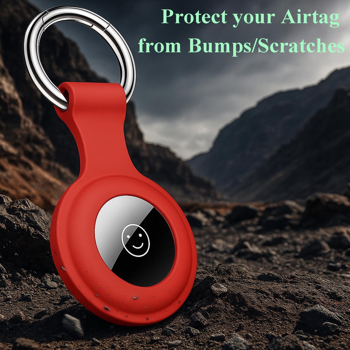 Silicone AirTag Case: Keyring Holder for Pets & Keys (5 Colours)