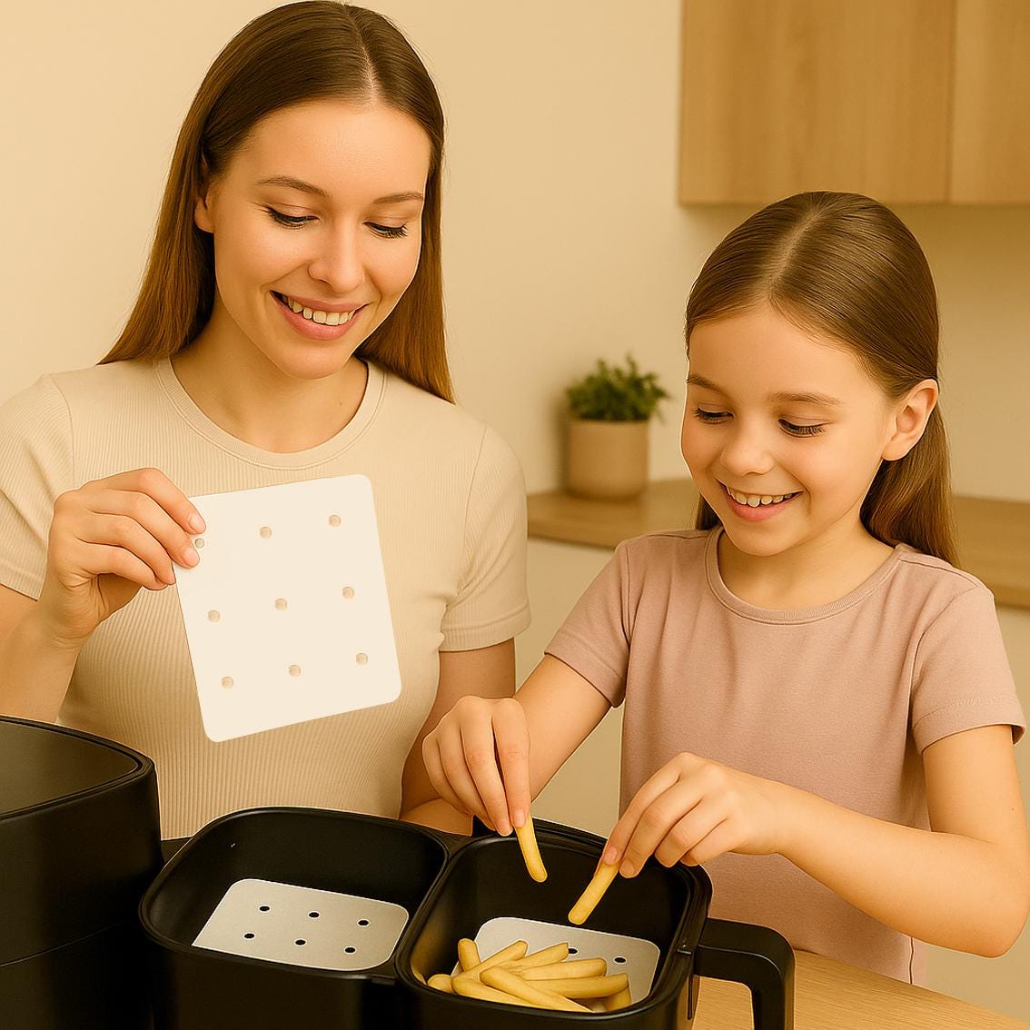 Air fryer parchment paper UK: 50-200 Pcs Disposable Liners