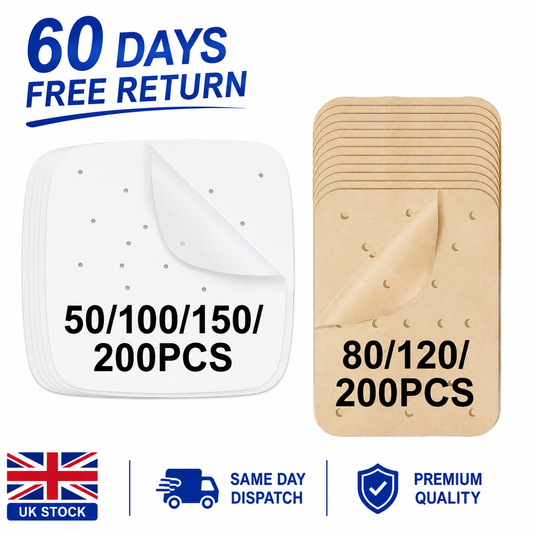 Air fryer parchment paper UK: 50-200 Pcs Disposable Liners