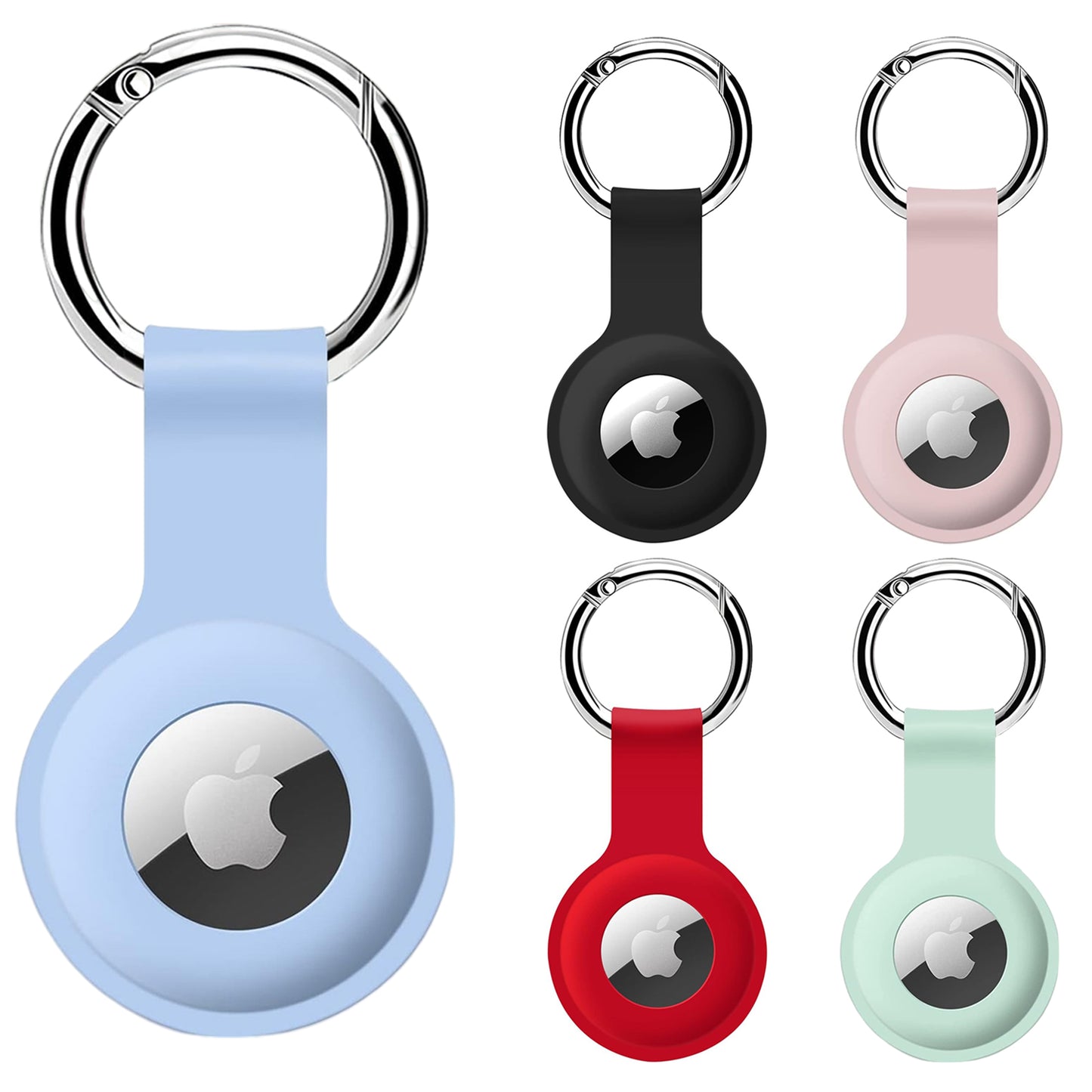 Silicone AirTag Case: Keyring Holder for Pets & Keys (5 Colours)