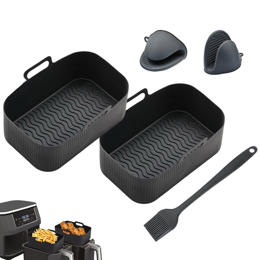 Silicone Air Fryer Liners 5Pcs Set for Ninja AF300UK/400UK and 7.6L-9.5L Air Fryers
