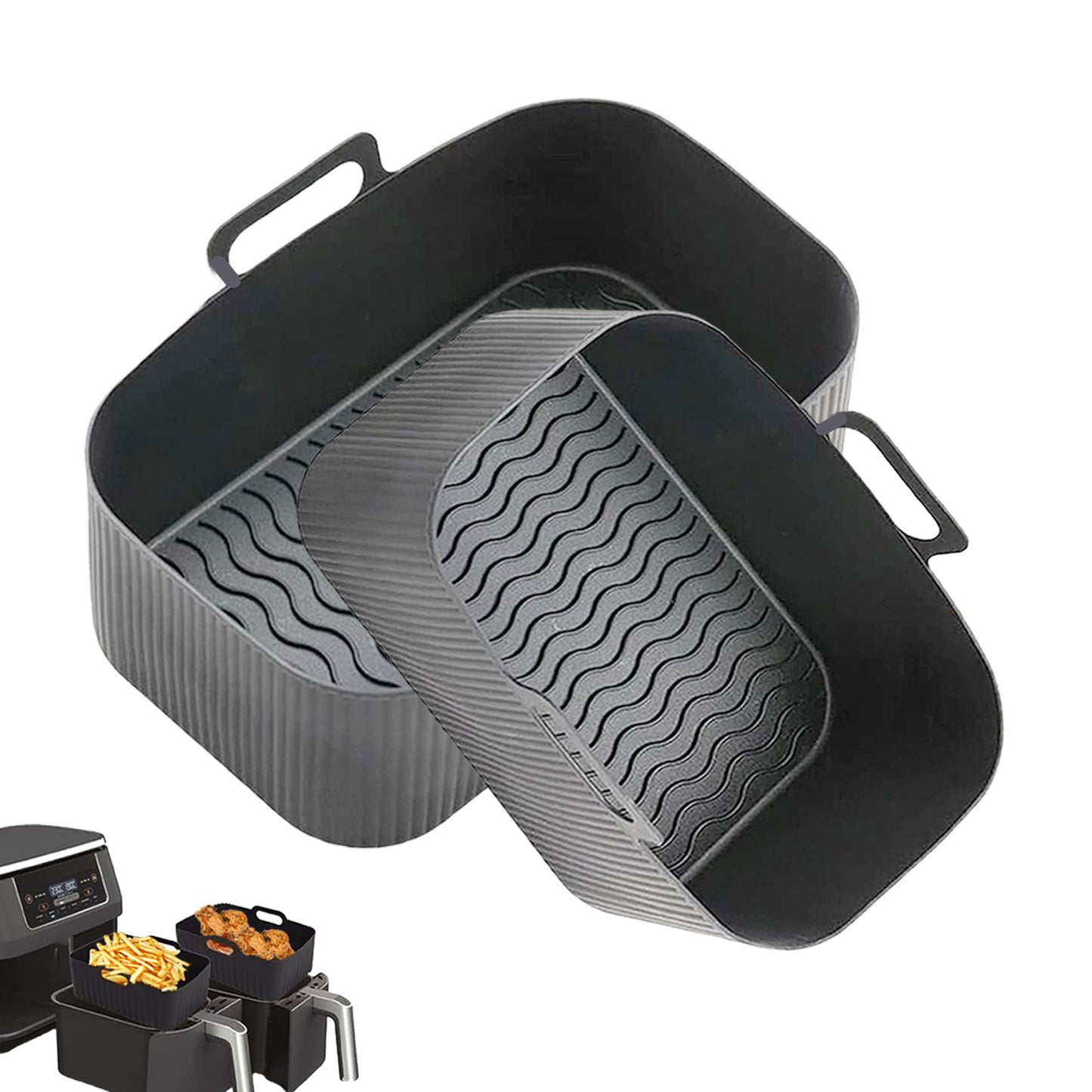 Ninja AF300 air fryer liner: 2Pcs Reusable Silicone Set