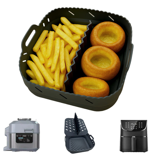 Magla Air Fryer Silicone Liner with Divider for Ninja Speedi 10 in 1 5.7L etc.