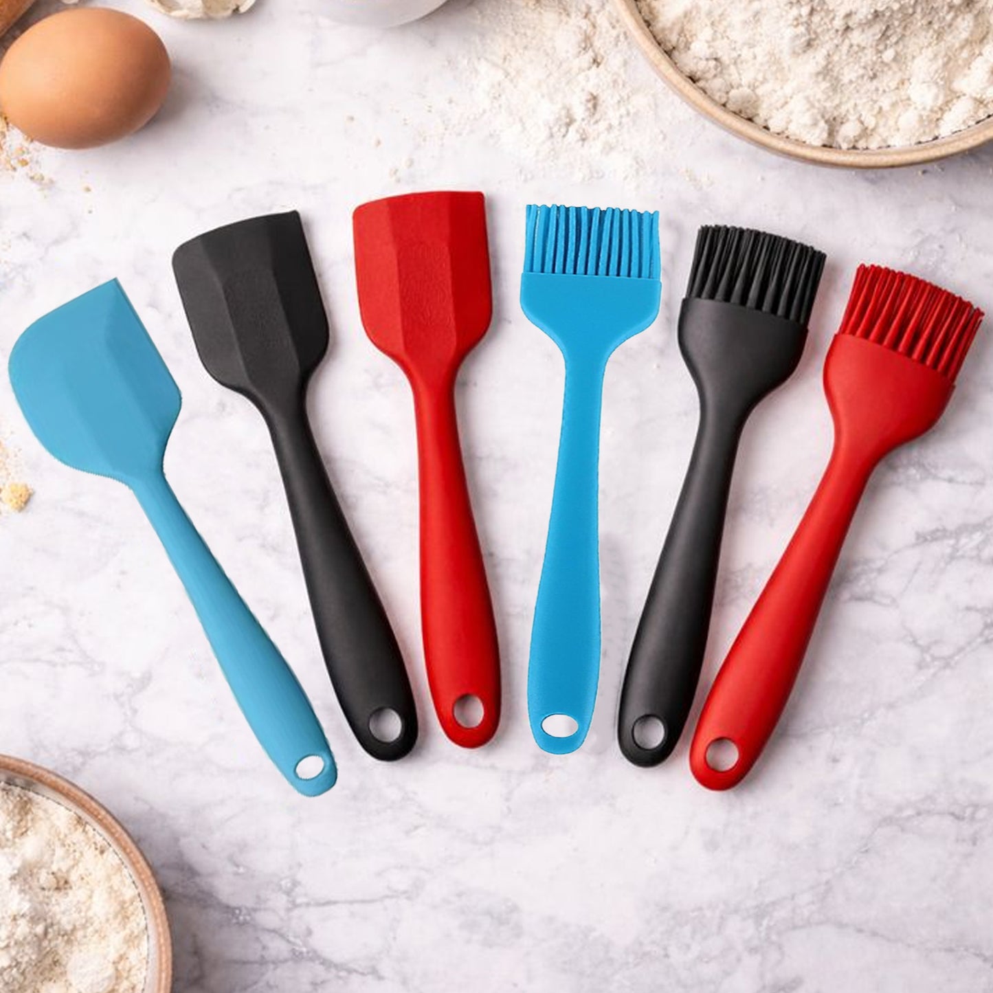 Silicone Cooking Spatula for Baking & Basting Food Brush