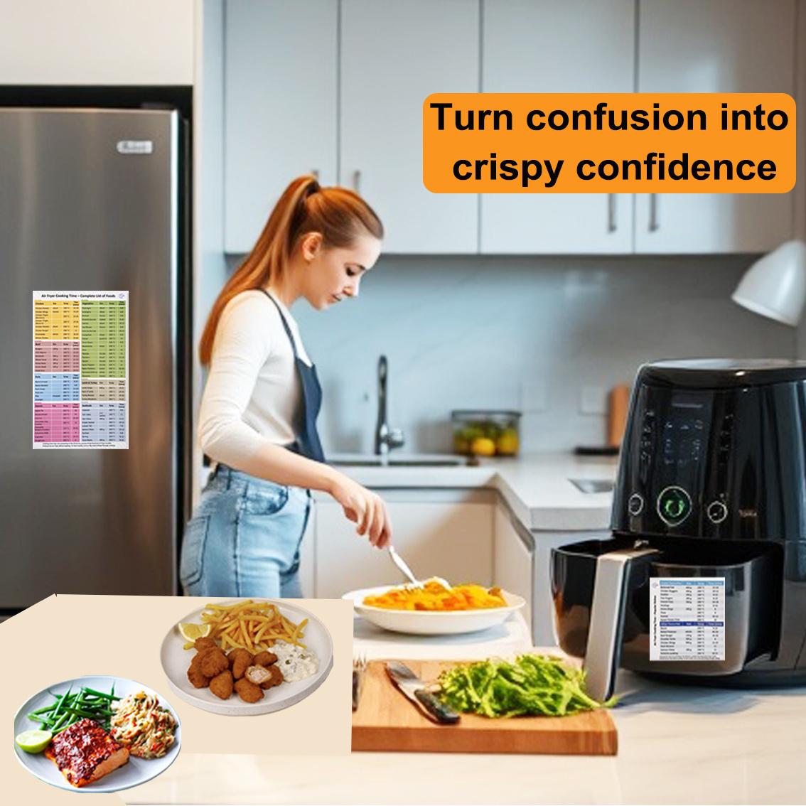 UK air fryer cooking times: Magnetic Cheat Sheet by Magla