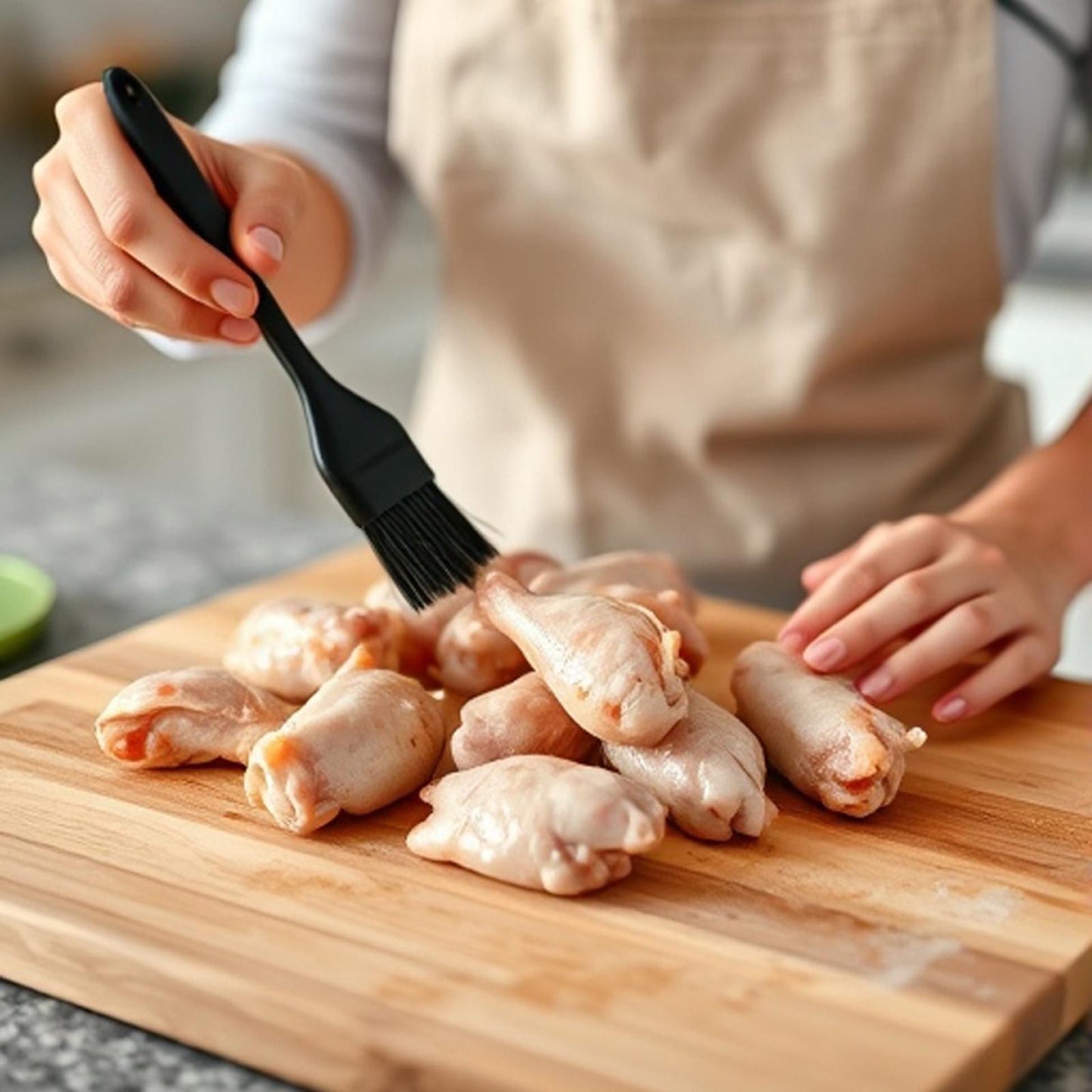 Silicone Cooking Spatula for Baking & Basting Food Brush