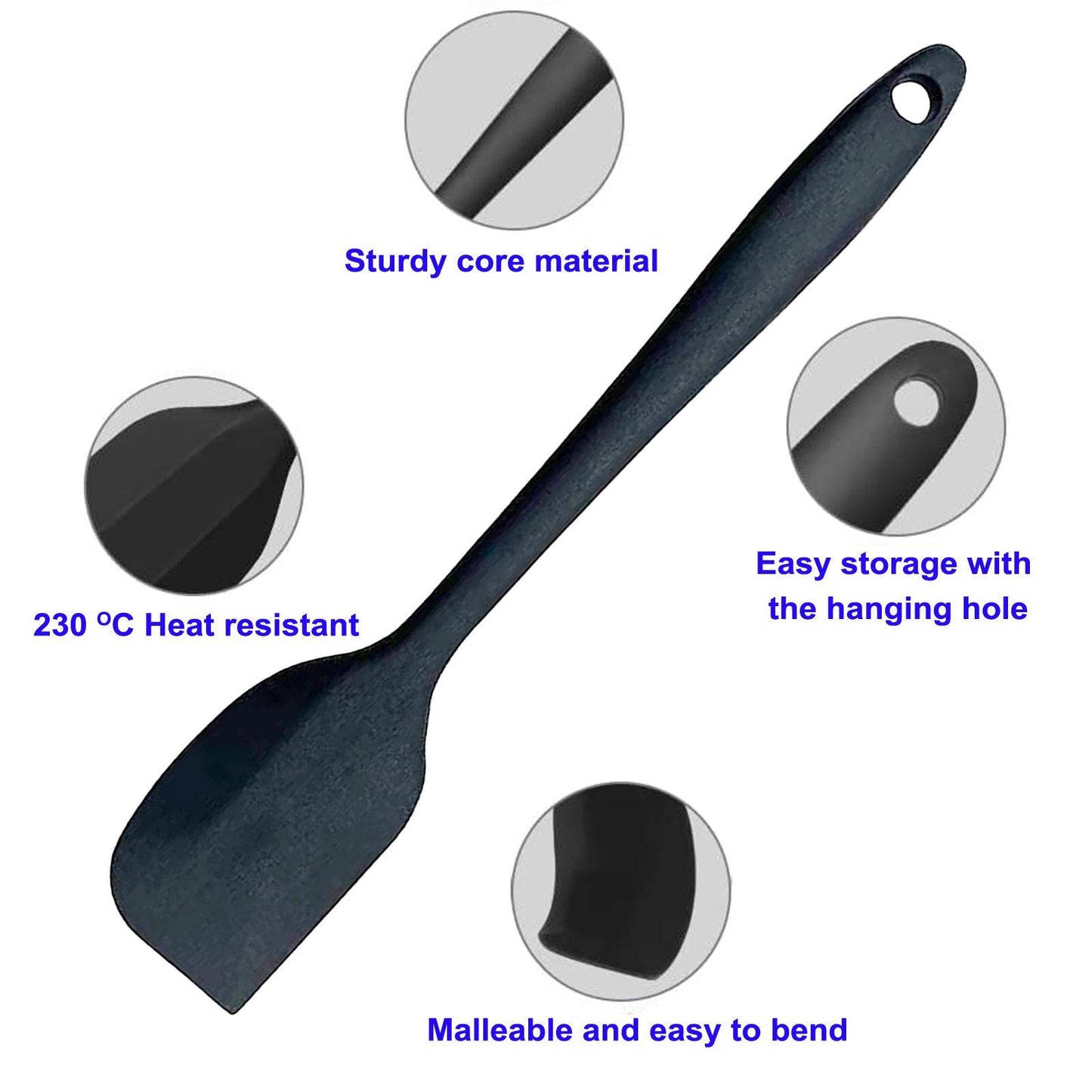 Silicone Cooking Spatula for Baking & Basting Food Brush