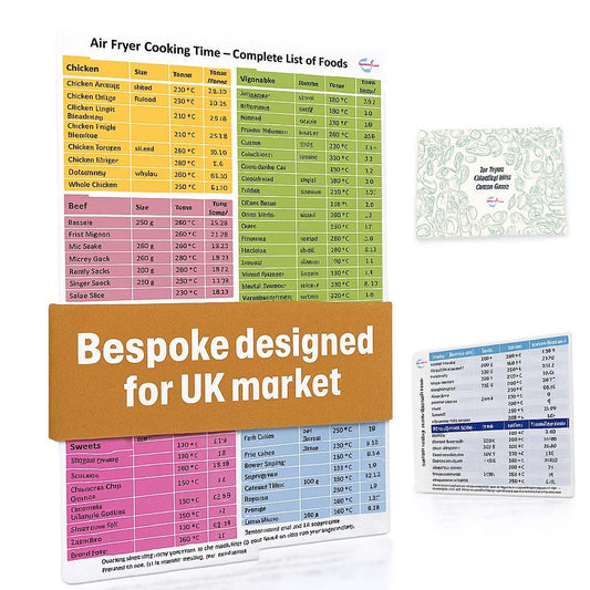 UK air fryer cooking times: Magnetic Cheat Sheet by Magla
