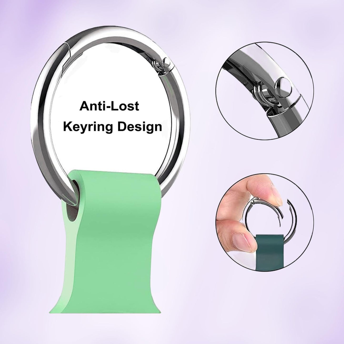 Silicone AirTag Case: Keyring Holder for Pets & Keys (5 Colours)