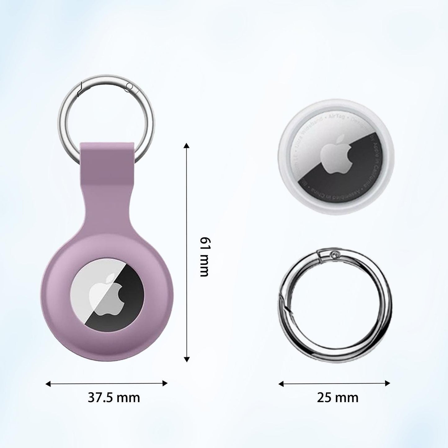 Silicone AirTag Case: Keyring Holder for Pets & Keys (5 Colours)