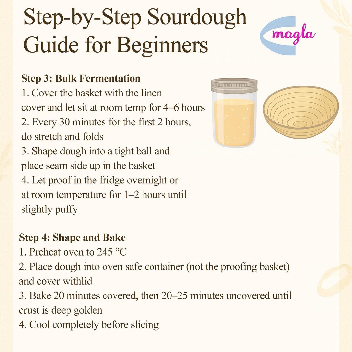 Sourdough Starter Kit All-in-one for Beginners - Jar with Temp Band, 9" Banneton Proofing Basket, Danish Whisk & Scraper