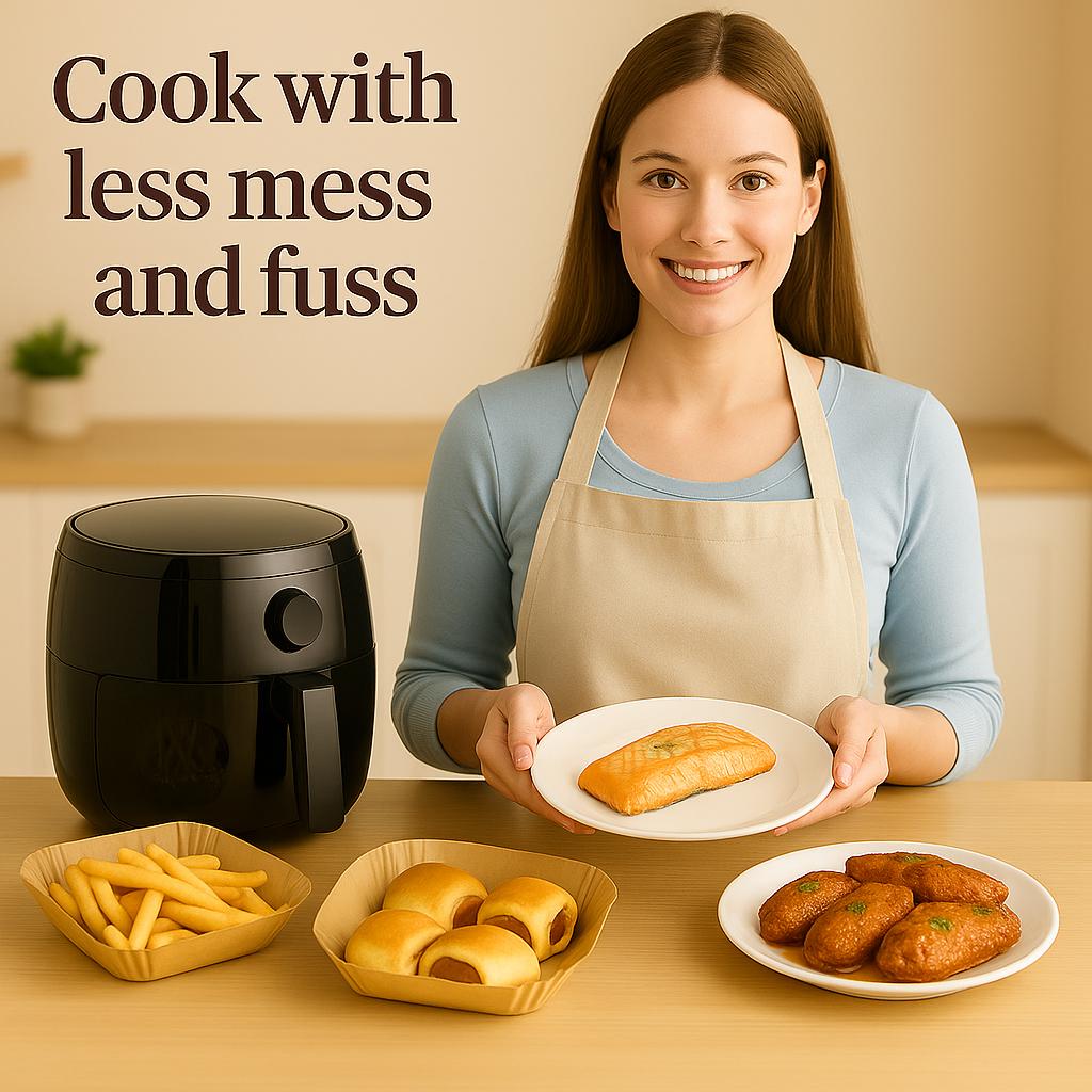 Non stick air fryer liners UK: Square Baking Parchment 120Pcs