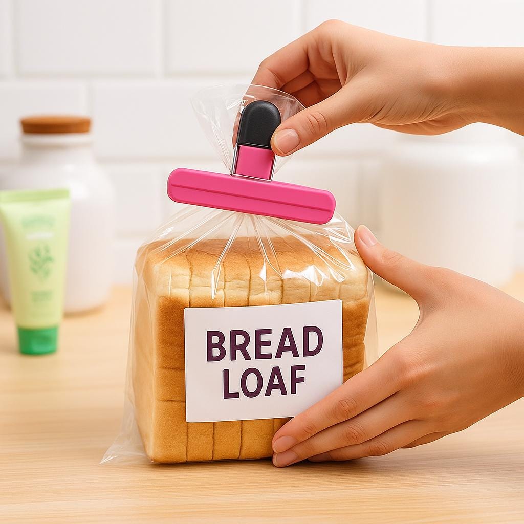Food bag clips reusable: 3-15 PCS Strong-Grip Bag Sealer
