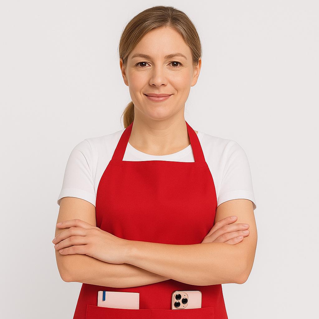 Unisex Cooking Apron UK: Bib Chef Apron with 2 Pockets