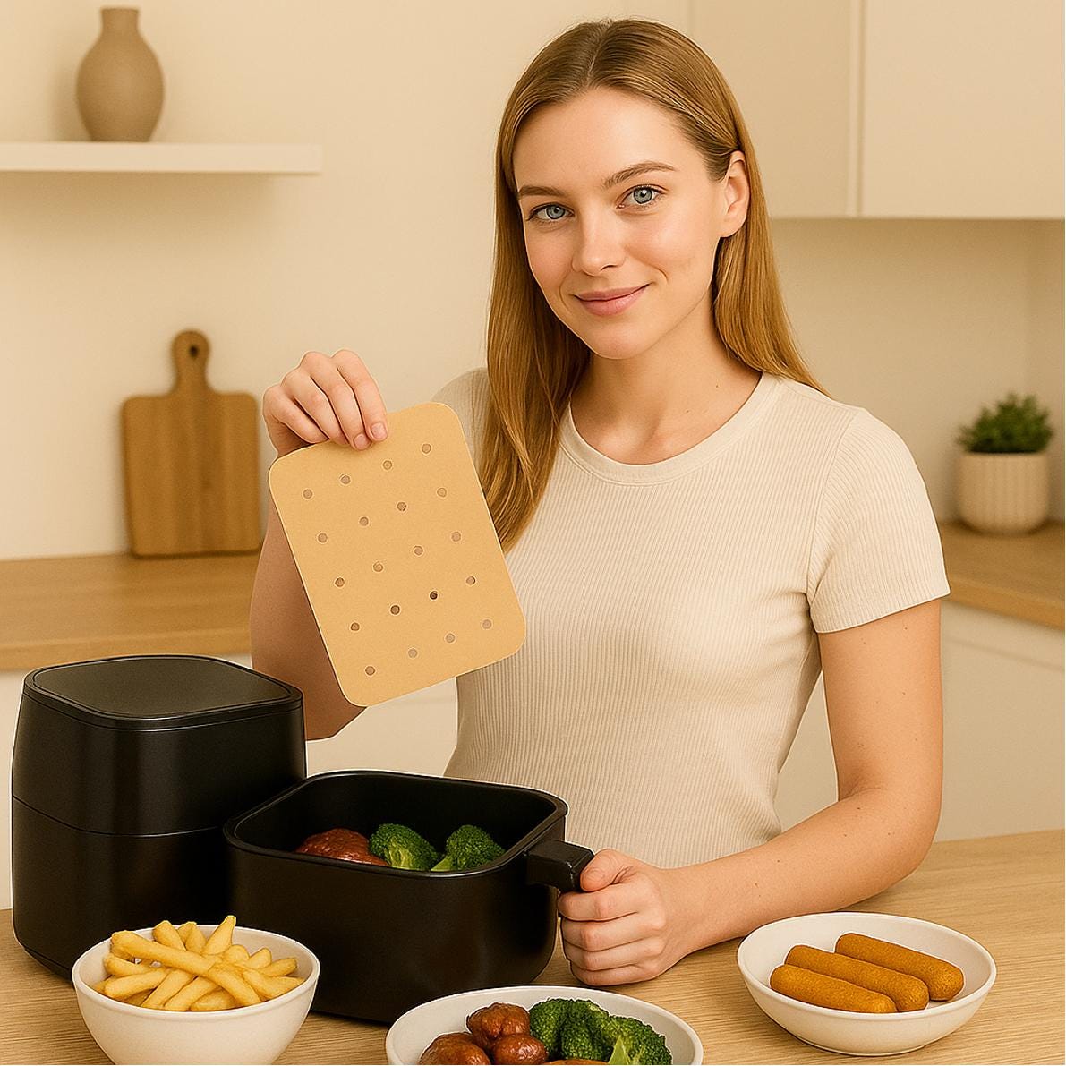 Air fryer parchment paper UK: 50-200 Pcs Disposable Liners