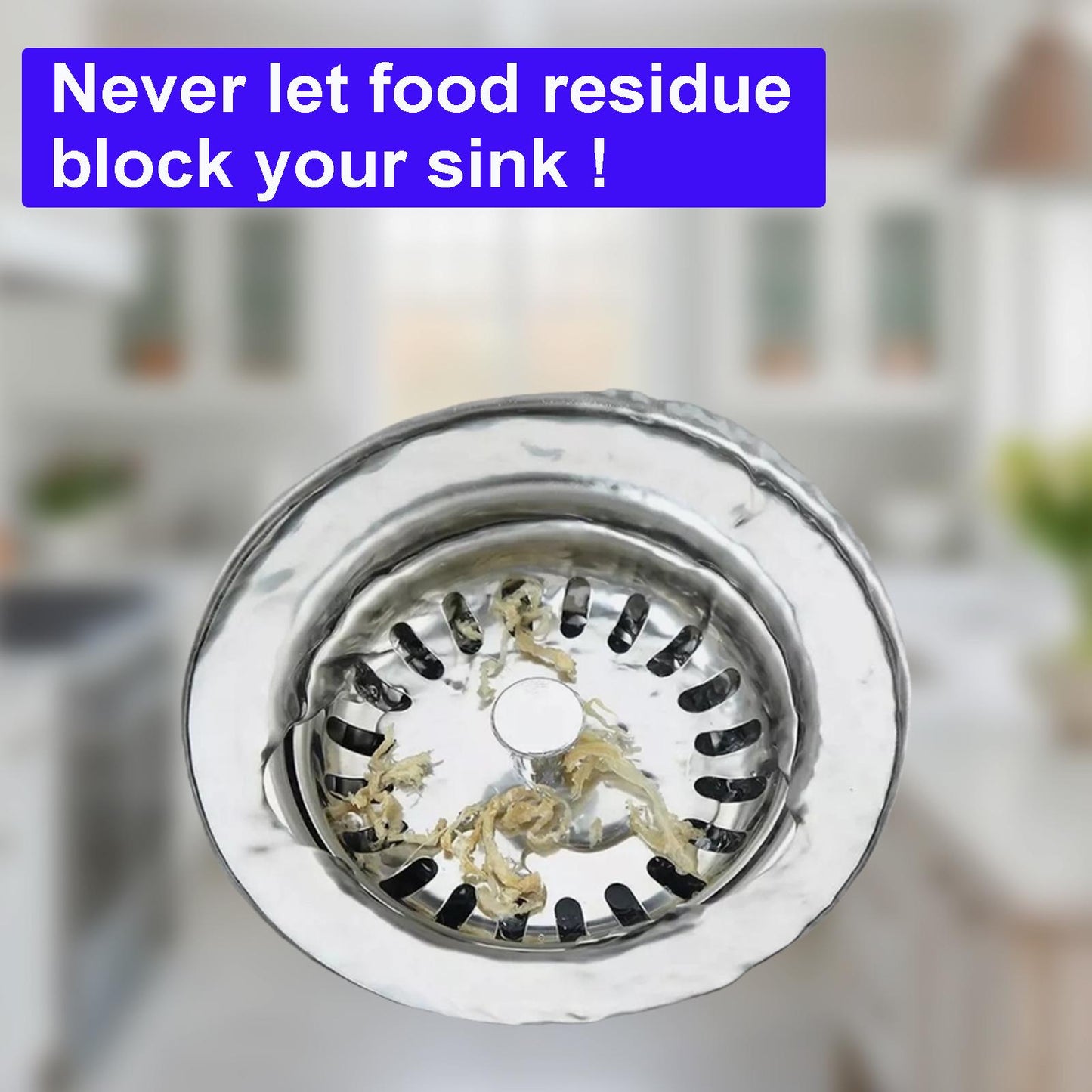 Kitchen Sink Strainer Plug: Stainless Steel Drain Cover (78mm) (1-2 Pack)