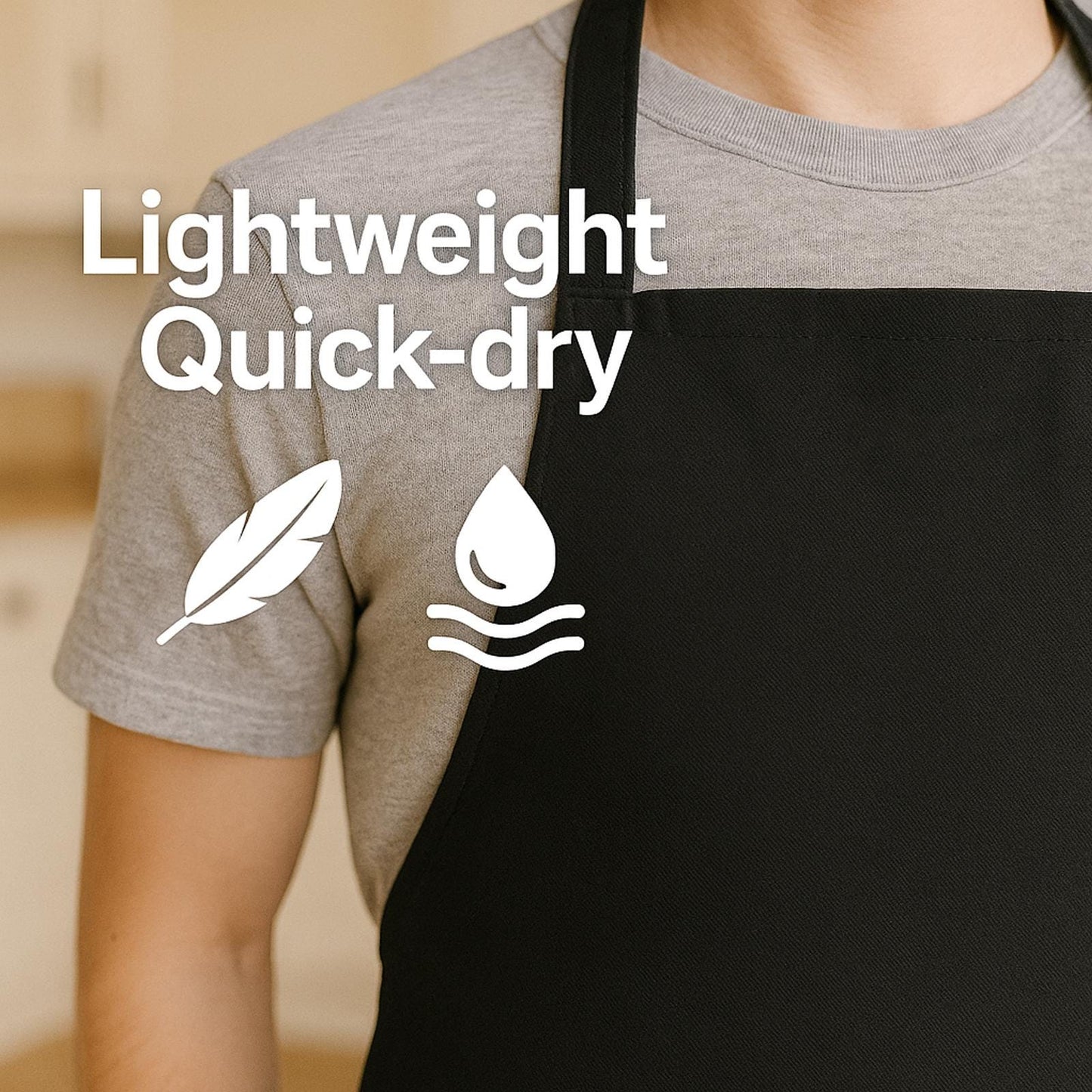 Unisex Cooking Apron UK: Bib Chef Apron with 2 Pockets