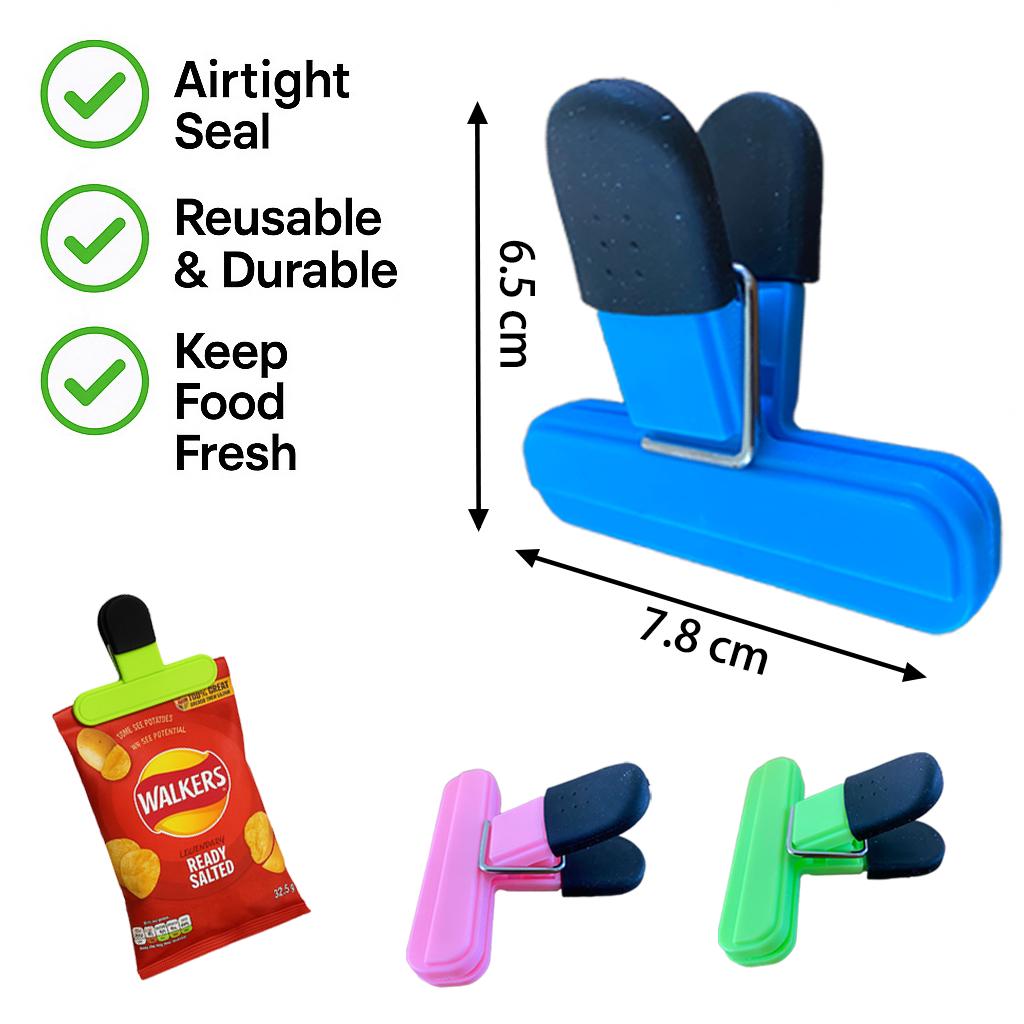 Food bag clips reusable: 3-15 PCS Strong-Grip Bag Sealer