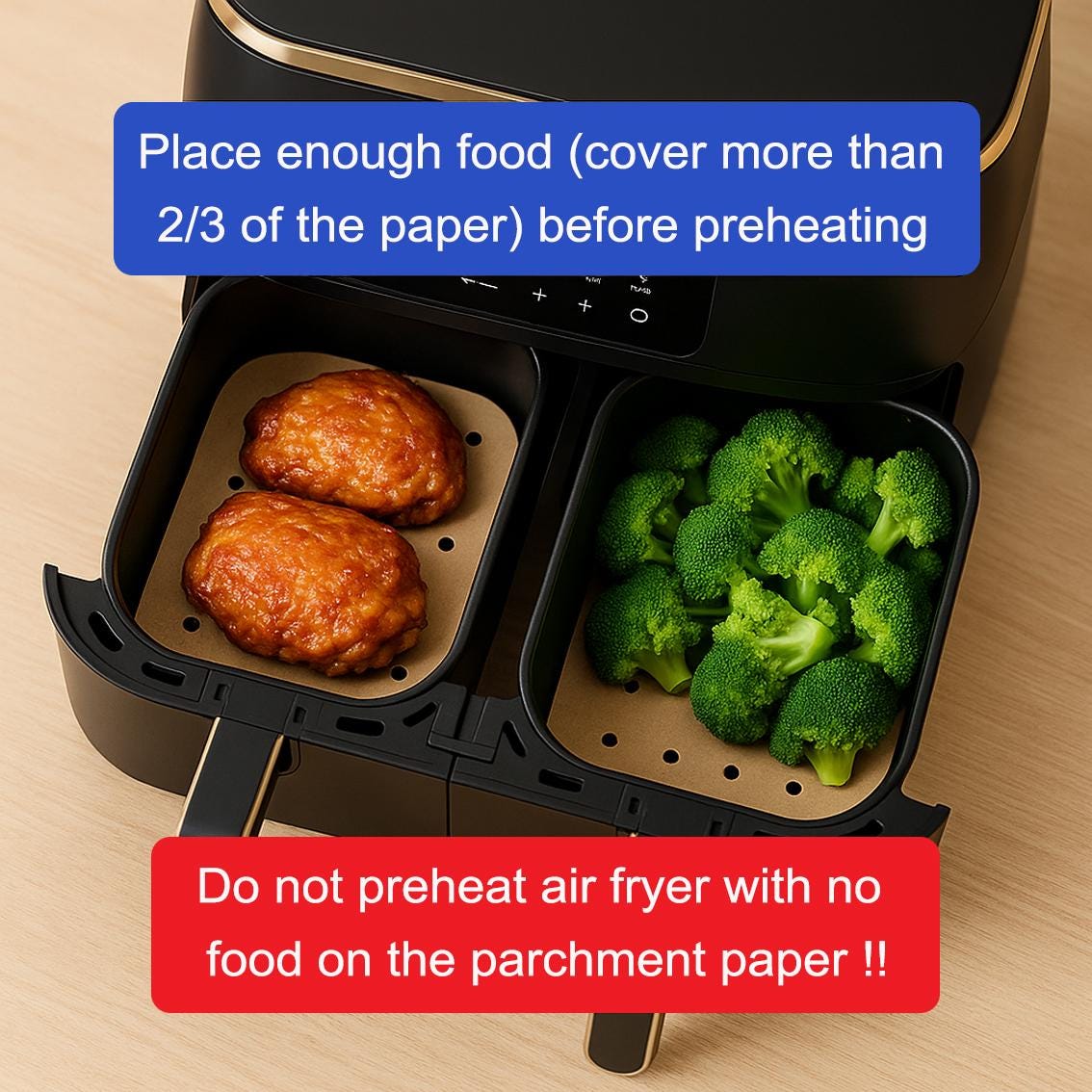 Air fryer parchment paper UK: 50-200 Pcs Disposable Liners