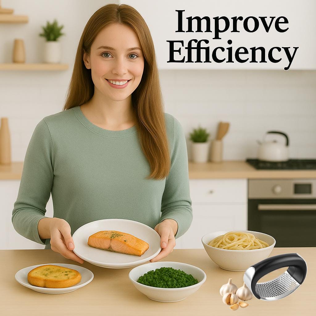 Garlic Crusher Press Set with Peeler & Brush by Magla