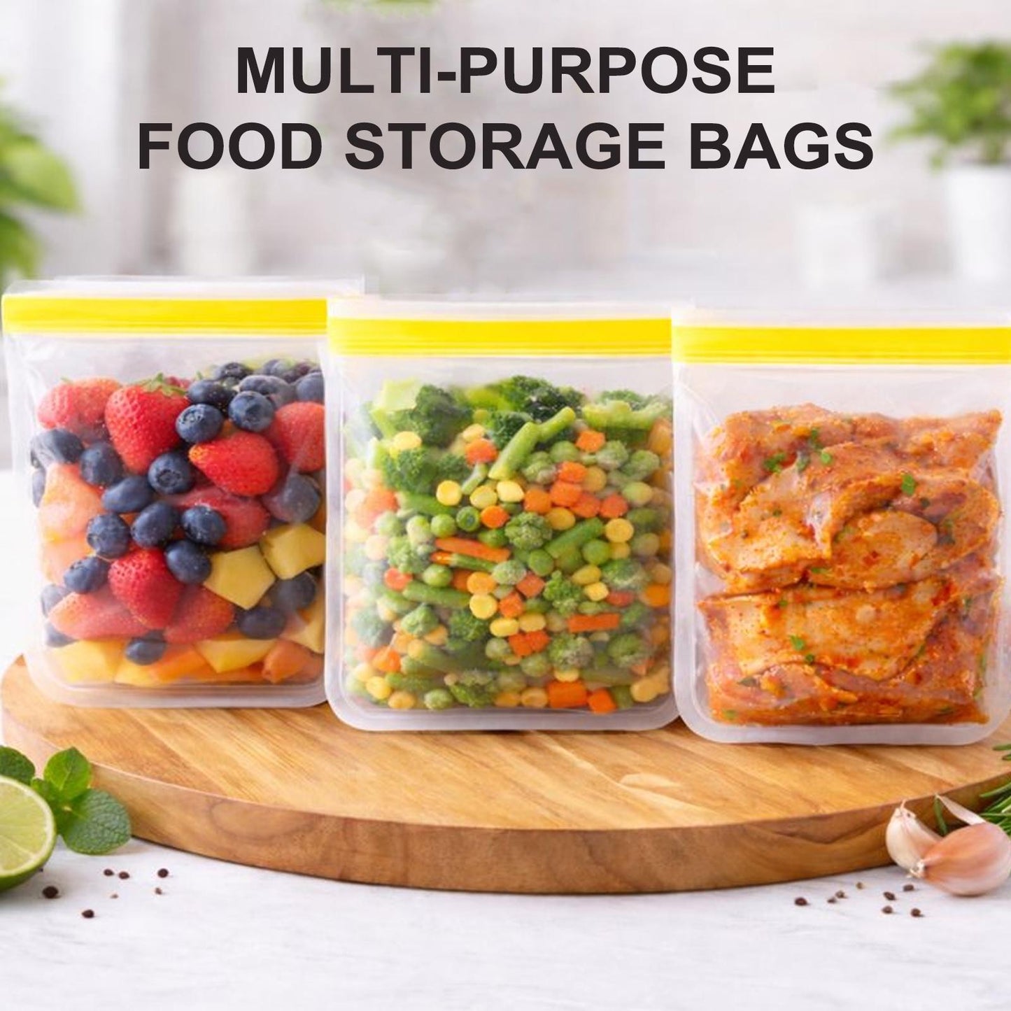 Silicone freezer bags UK: Reusable Zip Lock Set 2-24 Pcs